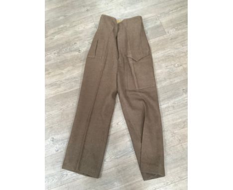 A pair of WWII Canadian army 1940 pattern trousers, size 13