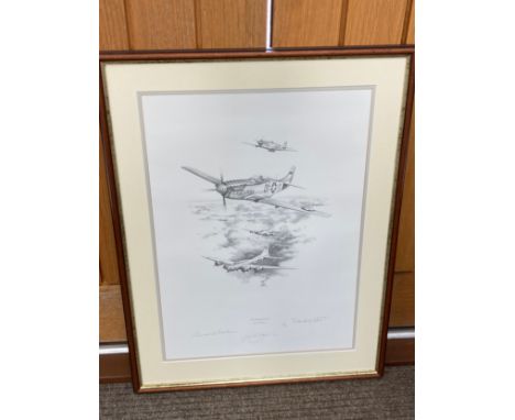 'THE MIGHTY EIGHTH' a limited edition print after Nicolas Trudgian depicting US bombers and fighters in formation, 85/175, mu