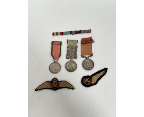 Three 19th Century Medals consisting of Victorian Crimea Medal named to No. 1826 GEORGE MEADES 44th REGT. with Sebastopol, In