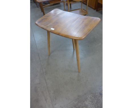 An Ercol Blonde elm and beech side table 