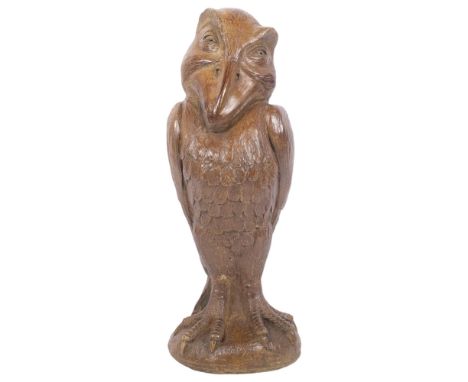 A Martin Brothers style composition figure of grotesque bird, H34cm