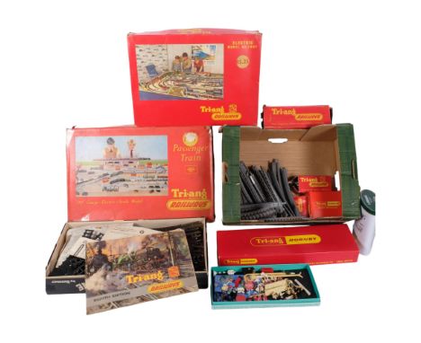 Boxed Tri-ang electric model railway, RS25, and another passenger train, together with track and accessories