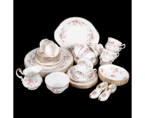 Paragon Victoriana Rose tea service for 6 people, matching coffee cups and saucers, dishes, etc