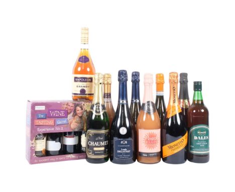 A selection of bottled alcohol, including various sparkling wines, Prosecco and Champagne (11)