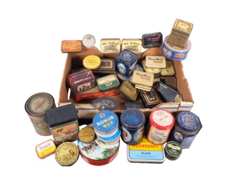 2 boxfuls of Vintage decorative tins