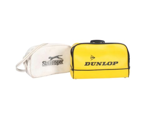 A Vintage Dunlop satchel, and a Vintage Slazenger tennis satchel (2)