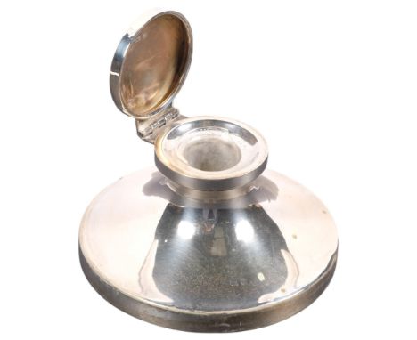 A George V silver Capstan inkwell of small size