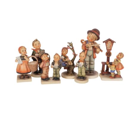 A group of 7 Goebels Hummel figures, tallest violinist height 19.5cm