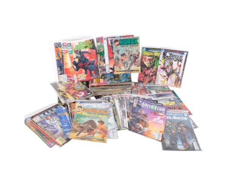 A large selection of Vintage comics, both DC and Marvel, various titles, including Green Arrow, Justice League, Green Lantern