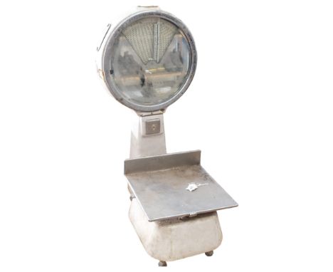 A large set of Avery mid-century kitchen or butcher's shop scales, H72cm
