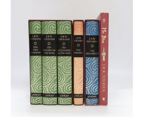 ° ° Folio Society - Tolkein's Lord of the Rings. 3 vols. illus (Grathmer &amp; Fraser), decorated cloth and in the decorated 