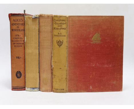 ° ° (Dodgson, Charles Lutwidge) - Alice's Adventures in Wonderland, by Lewis Carroll.  Illustrated  by Gwynedd M. Hudson. Cen