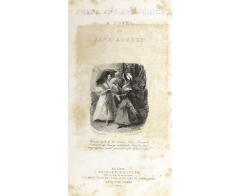 ° ° Austen, Jane - Pride and Prejudice, A Novel [Standard Novels series , vol. XXX], 8vo, red morocco, with marbled boards, e