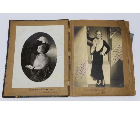 Paula Newman, Actress, costume designer and artist (1894-?) - An album of black and white photographs and newspaper cuttings,