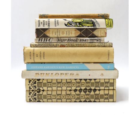 ° ° Bawden, Edward  - 19 works with dust jackets and other illustrations by Edward Bawden, all with d/j’s, unless stated - Mc