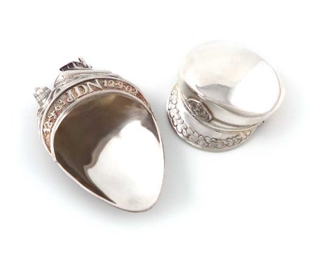 A modern Britannia standard silver commemorative Norie caddy spoon, by Mike Softley, London 2005, scoop form, plain oval bowl
