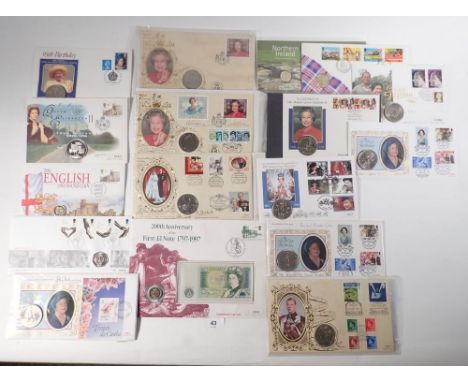 GB &amp; Br C'wealth: Collection of 19 philatelic-numismatic first day &amp; commem covers incl some from Channel Islands. So