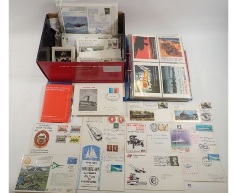 GB &amp; Regions: Box of over 200 transportation covers and cards incl Post Office historical sets, Concorde &amp; other air,