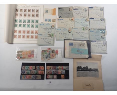 Palestine: Collection of 1918-1940s issues, both mint &amp; used. On sheet, cover, stock-card and as cuts along with "Police"