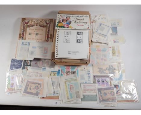 Prince Charles &amp; Lady Diana Spencer Royal Wedding stamp collection in c 50 original SG packs; mostly if not all unmounted