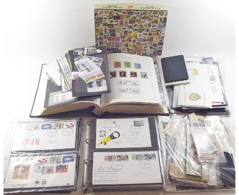 Large Box of GB &amp; ROW stamps; mint &amp; used defin, commem, regionals &amp; postage due. Incl large purposed Leuchtturm 