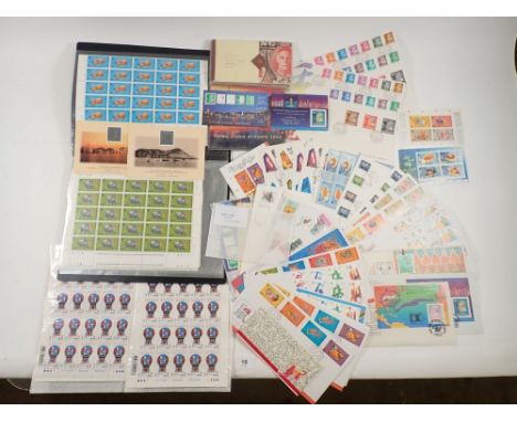 Box of 1990s Hong Kong QEII &amp; PRC Special Region stamps. Defin &amp; commem on cover/hologram cards (many first day), in 