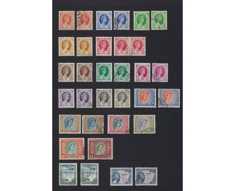 Rhodesia &amp; Nyasaland: 8 page folder mint &amp; used collection of QEII defin, commem and postage due with sets to highest