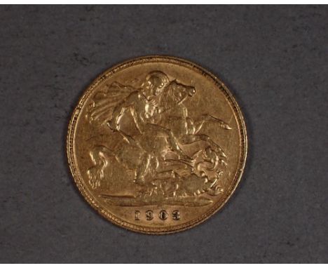 Gold Edward VII half sovereign 1903 London Mint, No BP in exergue - Condition: Fine 