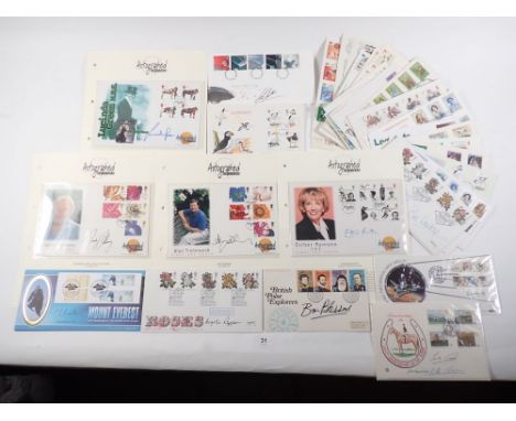 GB: Collection of signed special-to-event and first day covers from 1960s-90s from the world of television, spoort, sciences 