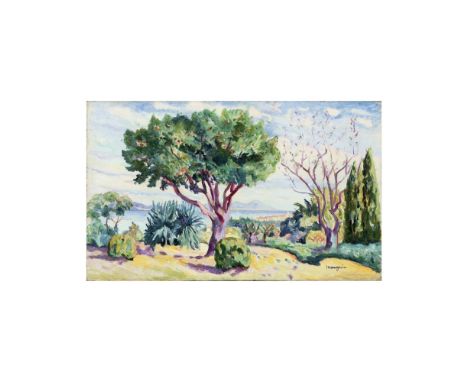 HENRI MANGUIN (1874-1949)De Maleribes, vue sur le golfe de Saint Tropez cachet de l'atelier (en bas à droite)huile sur toile 