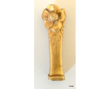 A signed bronze desk seal. 7cm long