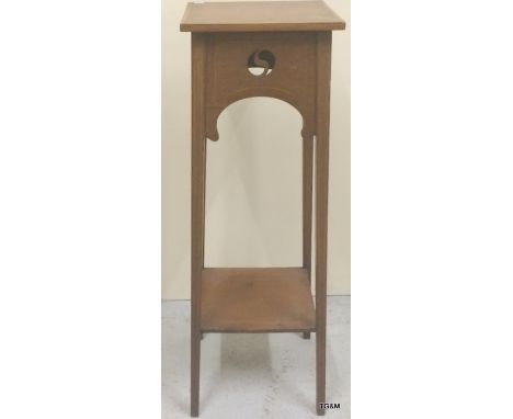 An inlaid Art Nouveau Lamp Table. 90 x 30 x 30cm