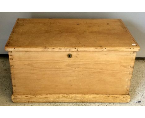 A pine trunk or blanket box 50 x 85 x 50cm