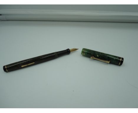 A Wahl Eversharp fountain pen, Jade Green, medium nib, lever fill, made in the USA