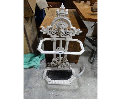     An Edwardian Cast Iron &amp; Painted Stick Stand                                    