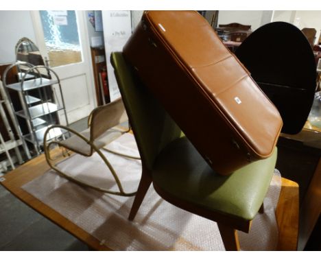     An Art Deco Design Childs Rocking Chair, Together With A Mid Century Bedroom Chair Etc (3)                               