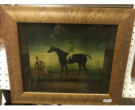 ENGLISH SCHOOL - a collection of four coloured prints of jockeys on horseback including "Captain Beacher on Vivian", "Nutwith