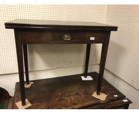 A 19th Century mahogany tea table in the Provincial Chippendale taste, the plain top opening to reveal a plain interior, over