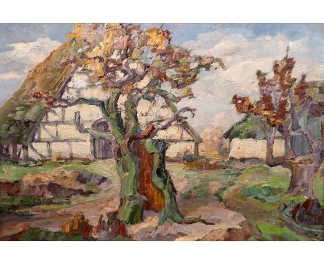 Koch-Stetter, Dora (1881 Bayreuth-1968 Ahrenshoop-Althagen) "Darßer Frühling", Öl/ Lw., sign. u.l., 50x70 cm, Rahmen (Studium