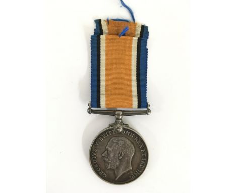 A World War One British War Medal awarded to 5222 Pte A Mansell, Essex Regiment, with full copies of papers. Wounded on the 9