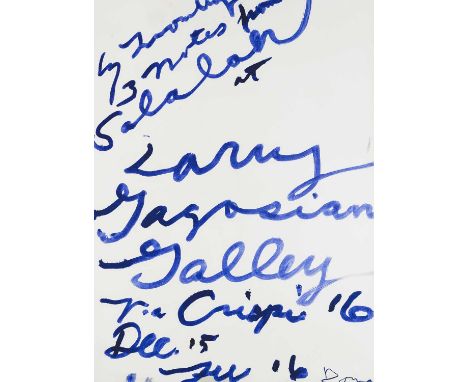 Cy Twombly (American 1928-2011), 'Three Notes from Salalah Poster', 2008, offset lithograph in colours on wove paper, from an