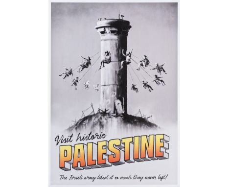 Banksy (British 1974-), 'Visit Historic Palestine', 2018, offset lithograph in colours on paper, bearing the 'Walled Off Hote