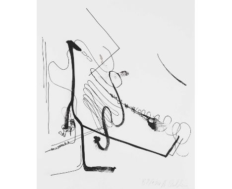 Albert Oehlen (German 1954-), 'Meditation On Bureaucratic Tendencies At TZK', 2020, lithograph on wove paper, signed, titled,