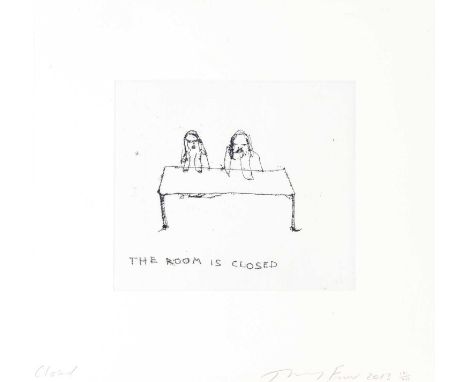 Tracey Emin (British 1963-), 'Closed', 2013, etching on Somerset soft white paper, signed, titled, dated and numbered from an
