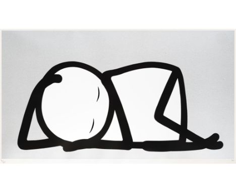 Stik (British), 'Sleeping Baby (Silver)', 2015, screenprint in colours on Somerset Wove paper, signed and numbered from an ed