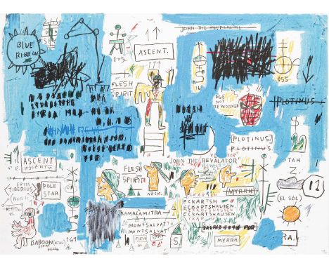 Jean-Michel Basquiat (American 1960-1988), 'Ascent (1983/2017)', 2017, screenprint in colours on 300gm Somerset Satin paper, 