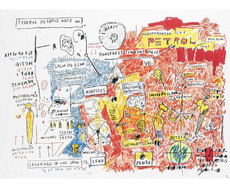 Jean-Michel Basquiat (American 1960-1988), 'Liberty (1983/2017)', 2017, screenprint in colours on 300gm Somerset Satin paper,