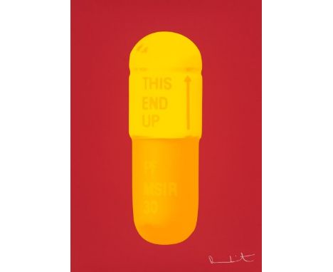 Damien Hirst (British 1965-), 'The Cure (Fire Red/Sun Yellow/Fire Orange)', 2014, silkscreen in colours on Somerset Tub Sized
