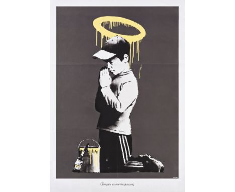 Banksy (British 1974-), 'Forgive Us Our Trespassing', 2010, offset lithograph in colours, two-sided promotional poster for th