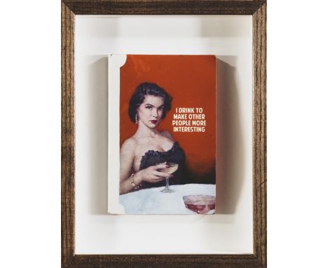 Connor Brothers (British Duo), 'I Drink To Make Other People More Interesting', 2020, hand-painted vintage paperback with sil